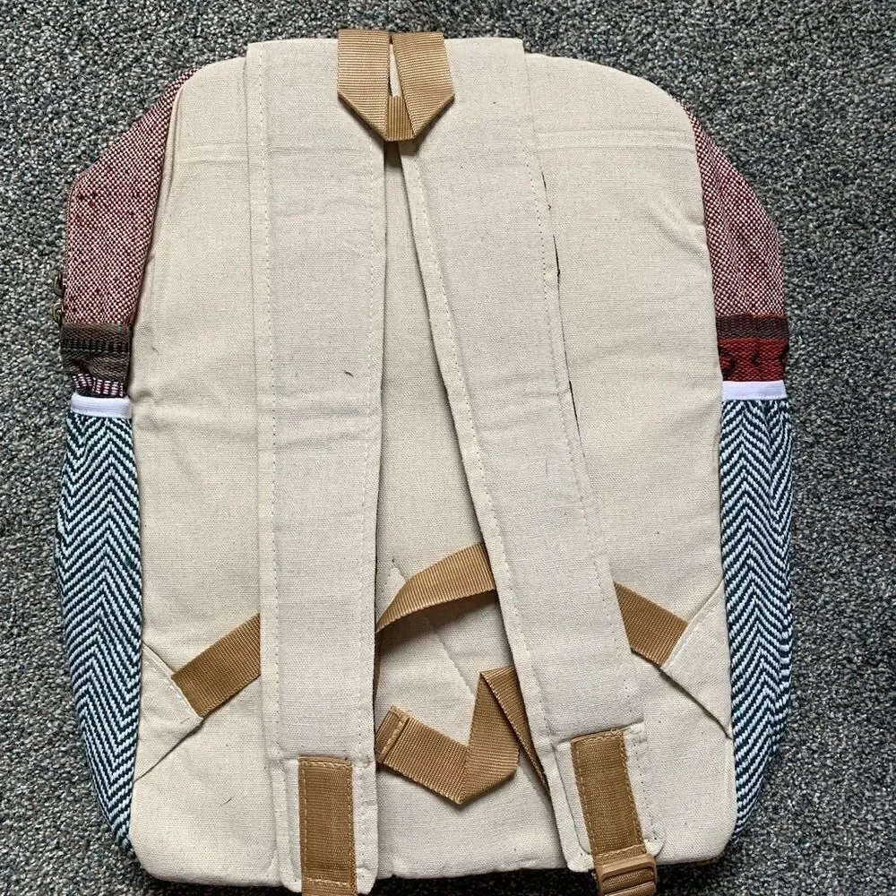NEW! HOT ITEM!  Himalayan Hemp multi Fabric Back Pack Boho Hippie Trendy Hip